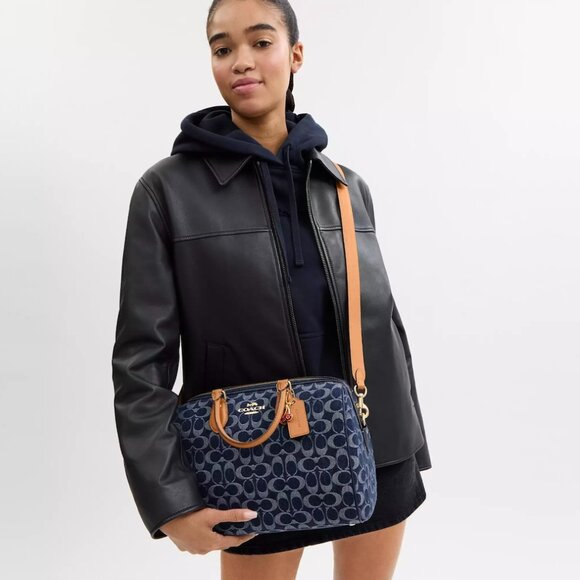 Coach Large Denim Rowan Bag (NWT) - Picture 14 of 16